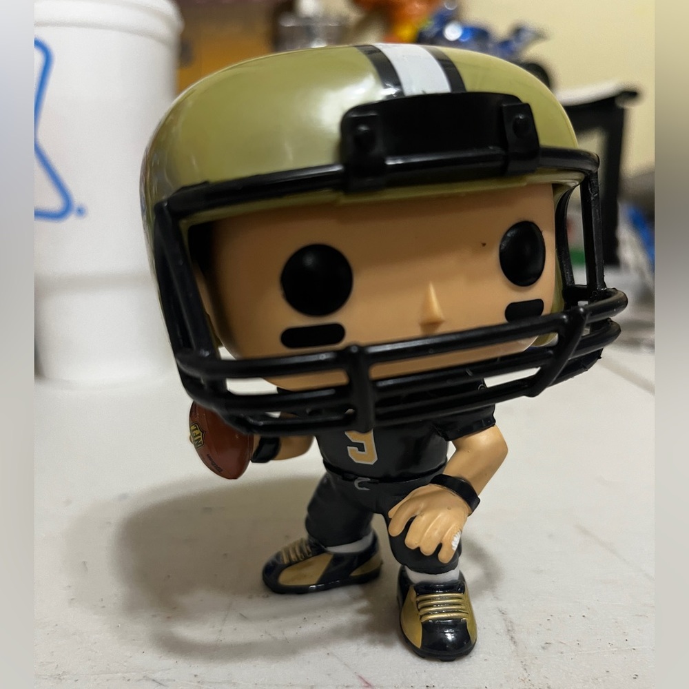 Funko vaulted #11 all black with helmet Drew Brees